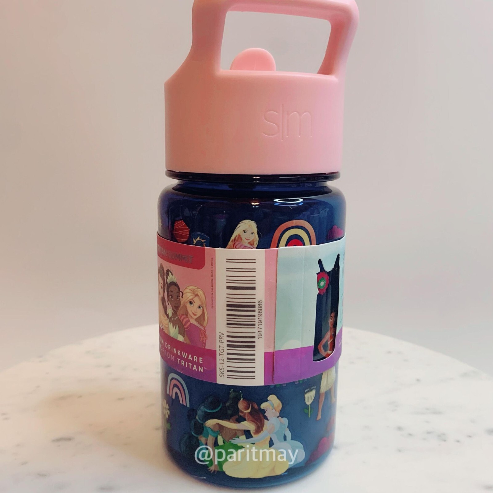 Disney Princess 12oz Plastic Tritan Kids Water Bottle with Straw - Simple Modern