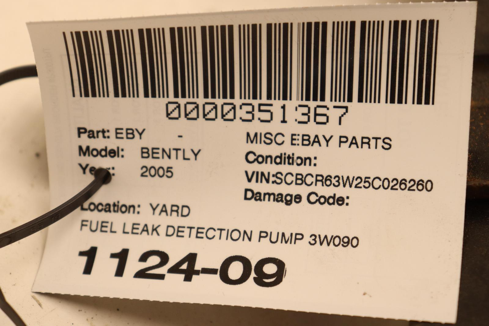 2003-2011 BENTLEY CONTINENTAL GT FUEL EMISSION LEAK DETECTION PUMP OEM