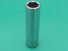 SNAP ON TSM16 16MM 1/2" DRIVE METRIC 6 POINT DEEP CHROME SOCKET NICE USED 16 MM