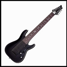 Schecter Damien Platinum-9 String Electric Guitar - Satin Black