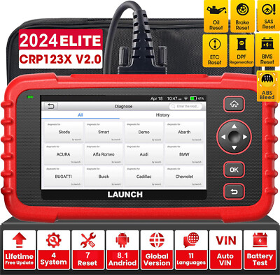 2025 Launch CRP123X V2.0 KFZ OBD2 Diagnosegerät Auto Scanner für BMW Mercedes VW