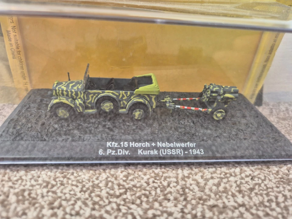 ALTAYA DEAGOSTINI 1/72 KFZ.15 HORCH + NEBELWERFER USSR 1943 WW2 TANK + MAG - Image 3 of 3