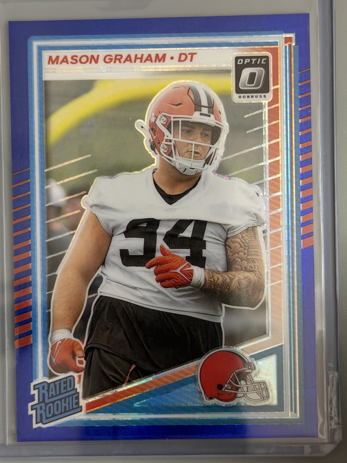 2025 Panini Donruss Optic - Rated Rookie Mason Graham #206 Blue Hyper Prizm (RC)