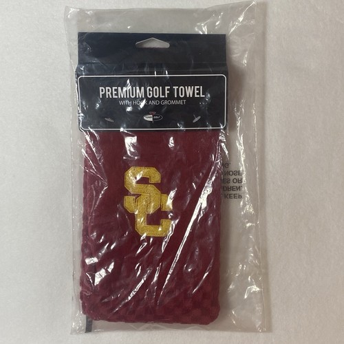 NCAA USC University Southern California Trojans Golf Towel Hook Grommet NEW