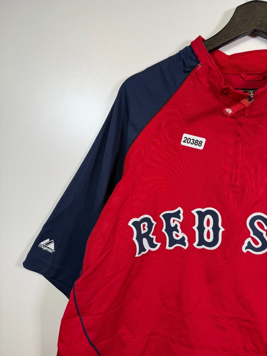 Majestic Men Boston Red Sox MLB Cool Base 1/4 Zip Pullover