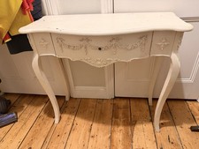 Console Table White 1 Drawer, Used