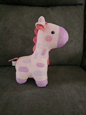 Fisher Price "Soothe  Glow" pink baby Giraffe Lullaby tunes Bedtime Pal 8"