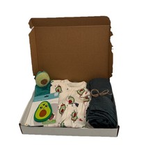 Unisex Baby Shower Newborn Avocado Theme Present, PJ  s, Lovey, Blanket  Teether