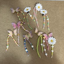  10 Multicolor Girls Hair Clip Set with Flower, Beaded,Multicolors , Butterfly