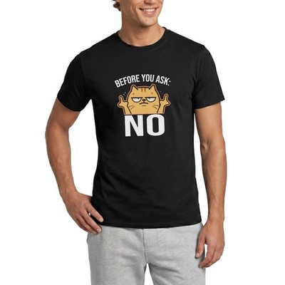 Before You Ask No | Genervte Katze Männer T-Shirt