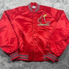 Vintage Chalk Line St. Louis Cardinals MLB Baseball Satin Jacket Mens XL Red