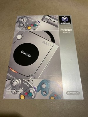 promo display not for sale plz poster flyer ad a4 nintendo gamecube gc silver