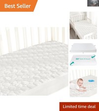 Soft Comfortable 52x28 Waterproof Crib Mattress Protector - Machine Washable