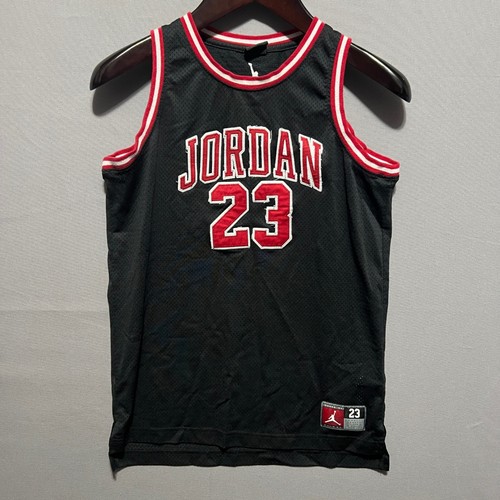 Jordan Brand Michael Jordan 23 Chicago Bulls Jersey Black Red Kids XL 13-15Y