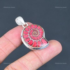 Valentines Sale Doublet Ammonite Opal Gemstone Pendant Jewelry Sterling Silver