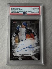 2024 Topps Finest Shohei Ohtani Auto Black Refractor /10 PSA 10 DODGERS