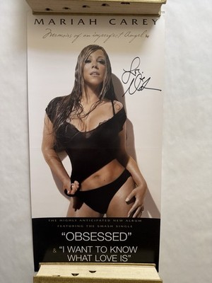 Mariah Carey Signed Obsessed Memoirs Of An Imperfect Angel Double Sided Poster