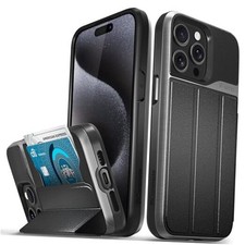 vCommute for Wallet Case, Military Grade iPhone 15 Pro Max Classic - Black