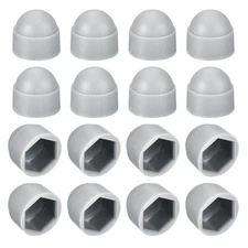 50pcs Hex Nut Cover, M8 Grey Plastic Dome Nut Protection Cap Hex Bolt Nut Cov...