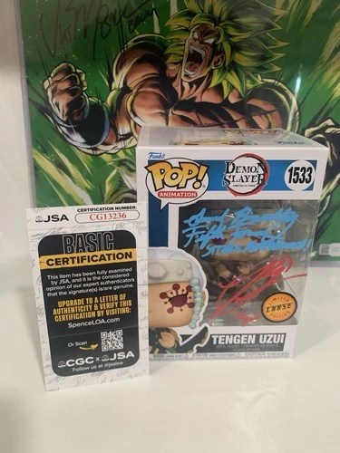 Funko Pop! Demon Slayer Tengen Uzui #1533 Chase Signed by Ray Chase, JSA COA