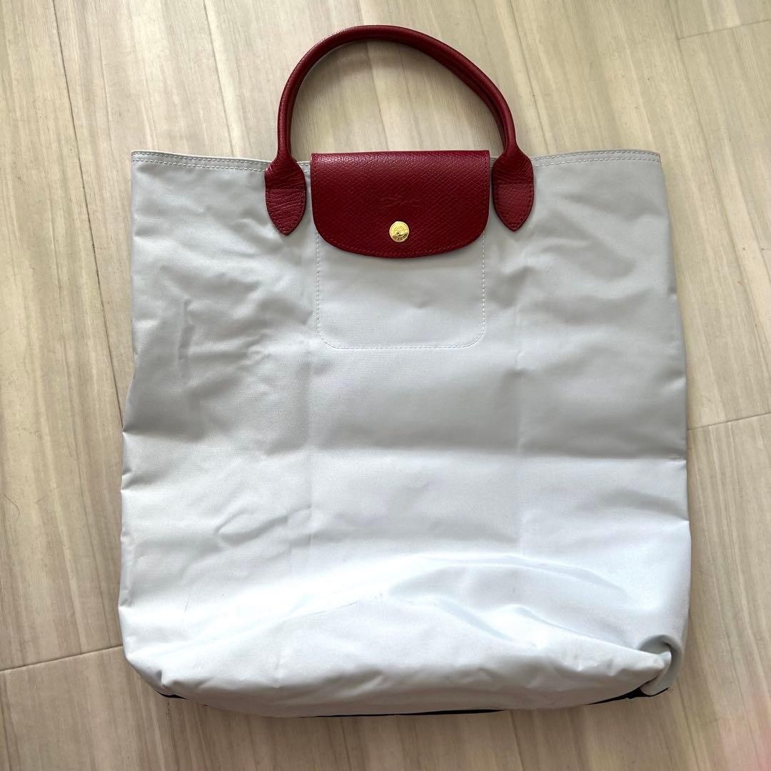 Rare Longchamp Pliage Replay Tote Navy Gray 23a image 2