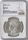 1881-S Morgan Silver Dollar NGC MS63