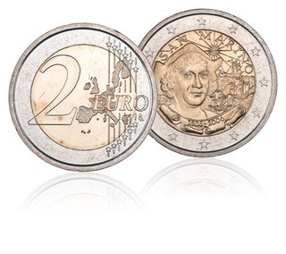 San Marino 2 Euro 2006 st Christoph Kolumbus in Kapsel