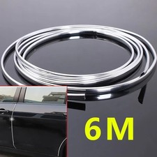 6 Meter Silver Chrome Car Door Edge Scratch Guard Protector Moulding Trim Strip