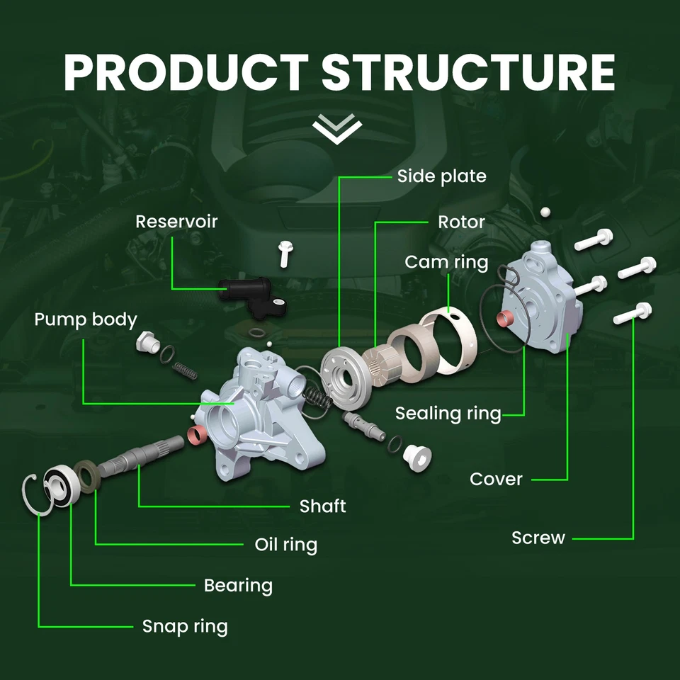 Power Steering Pump Fit Chrysler Crossfire Mercedes-Benz C280 E320 SL500 96-5292 - Изображение 3 из 4