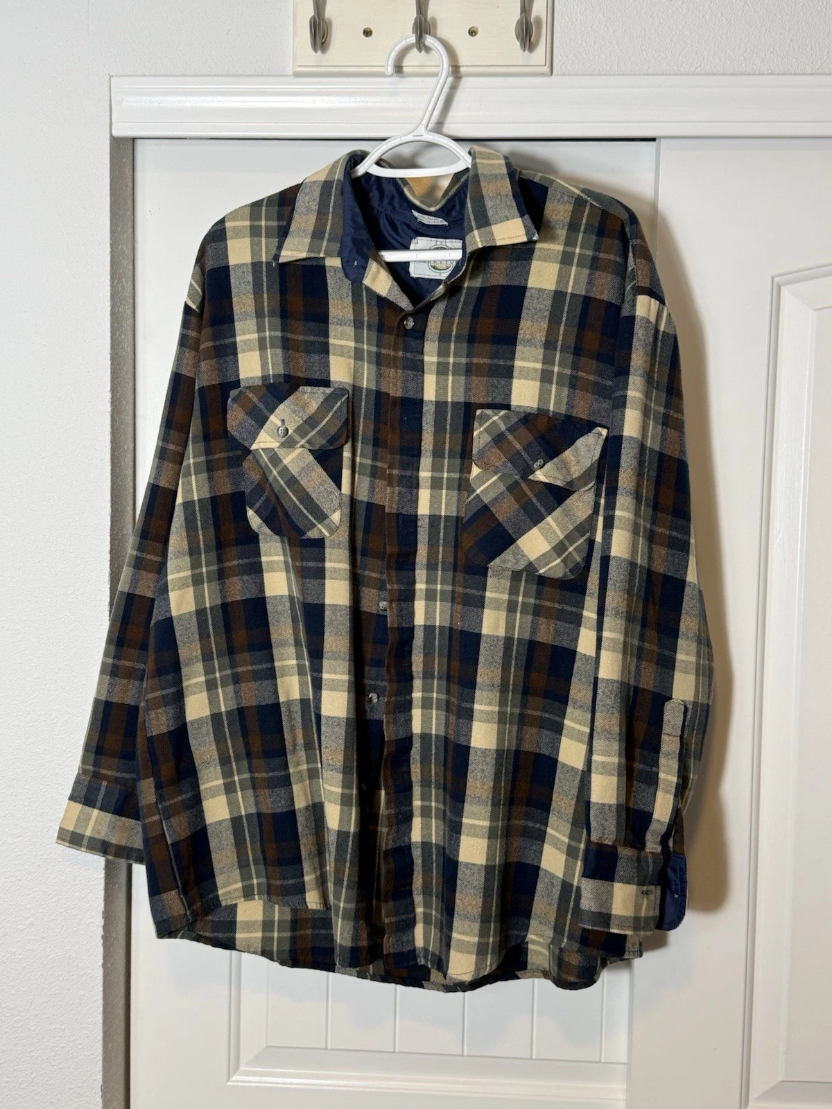 VTG Northwest Territory Plaid Flannel Shirt Mens 2XL Blue Brown Acrylic Korea
Opens in a new window