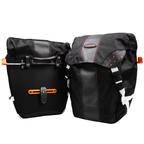Bicycle Bag PakRak Clip-On Quick-Release All Weather Bike Panniers (Pair), In...