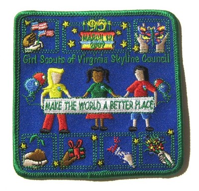 Girl Scout Year 2007 95th ANNIVERSARY PATCH - VIRGINIA SKYLINE COUNCIL Badge