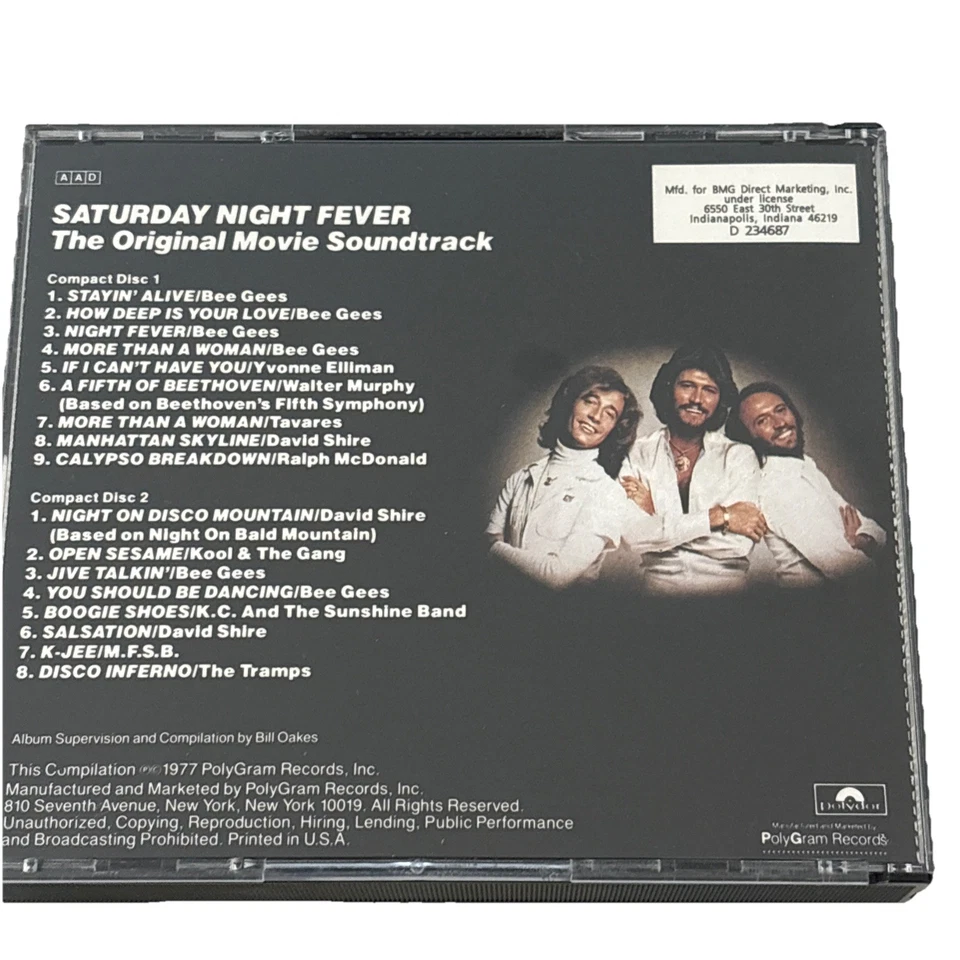 Saturday Night Fever Promo Cd 1977 Disco Polygram Movie Soundtrack Vintage - Image 4 of 4