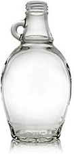 Empty Glass Maple Syrup Bottle with Loop Handle, 12 oz