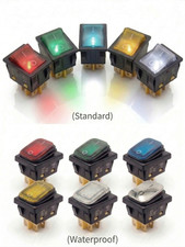 ATI 30A Power Switch 12V DC Rocker ON/Off Illuminated Switches 4 Pins 2 Position