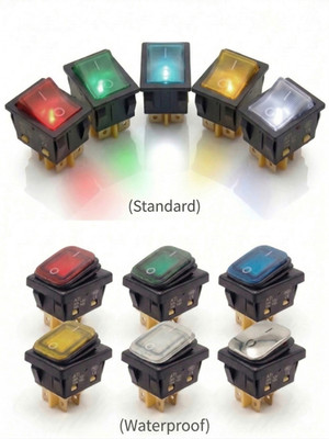 ATI 30A Power Switch 12V DC Rocker ON/Off Illuminated Switches 4 Pins 2 Position