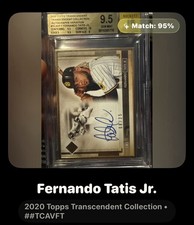 Topps 2020 Transcendent Fernando Tatís Jr. Autograph #TCA-FT /25 BGS 9.5 Padres