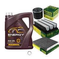 Inspektionspaket 5L Mannol Energy 5W-30 FüR Hyundai Santa Fé II 2.7 V6 GLS 4X4