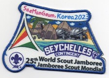 SEYCHELLES CONTINGENT   BADGE  --   25th WORLD SCOUT JAMBOREE, WSJ KOREA,