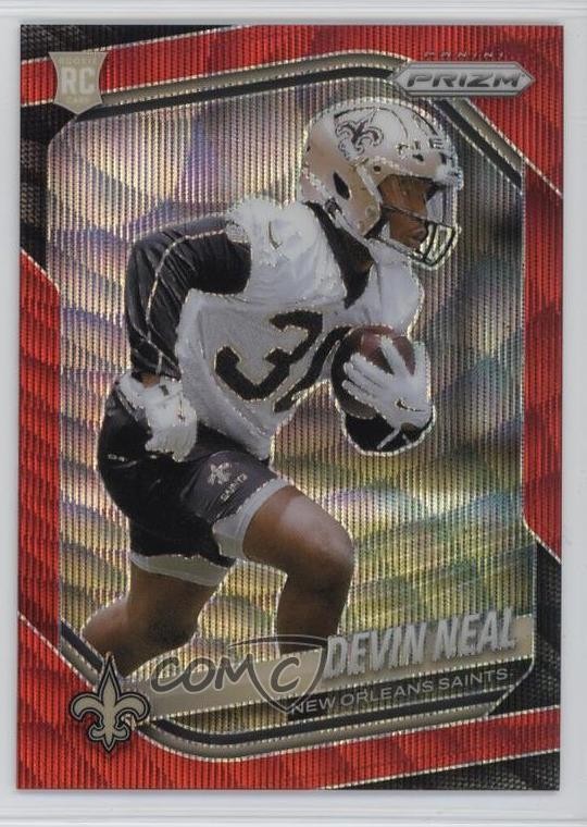 2025 Panini Prizm Rookies Red Wave Prizm 100/149 Devin Neal #393 1h0p