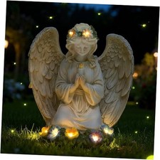 Garden Angel Statues for Outside, Solar Praying Angels Outdoor Statue Decor,