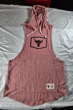 Men Under Armour Project Rock Brahma Bull Red Sleeveless Hoodie Size Medium