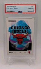 1991 Skybox CHICAGO BULLS TEAM LOGO CARD #354 PSA 10 Gem Mint 