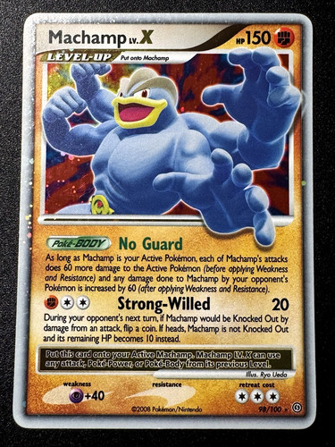 Machamp LV.X 98/100 D&P Stormfront Pokemon Card Holo Foil Rare LP