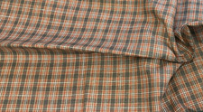 BROWN, GRAY ORANGE COTTON PLAID--7/8 YARD