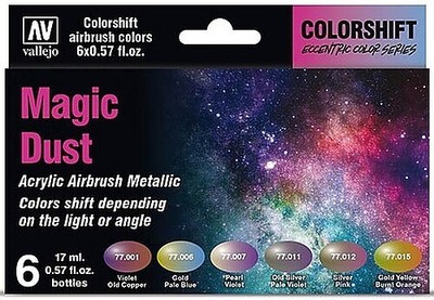 Vallejo Magic Dust Colorshift Metallic Paint Set (6 Colors) - Hobby and Model