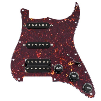 #ad Musiclily 4Ply Tortoise 11 Hole Loaded Pickguard HSS Prewired For Strat Guitar $27.98