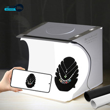 Mini Light Box, 9" Photography Table Top Light Box 20 LED Portable Photo Studio