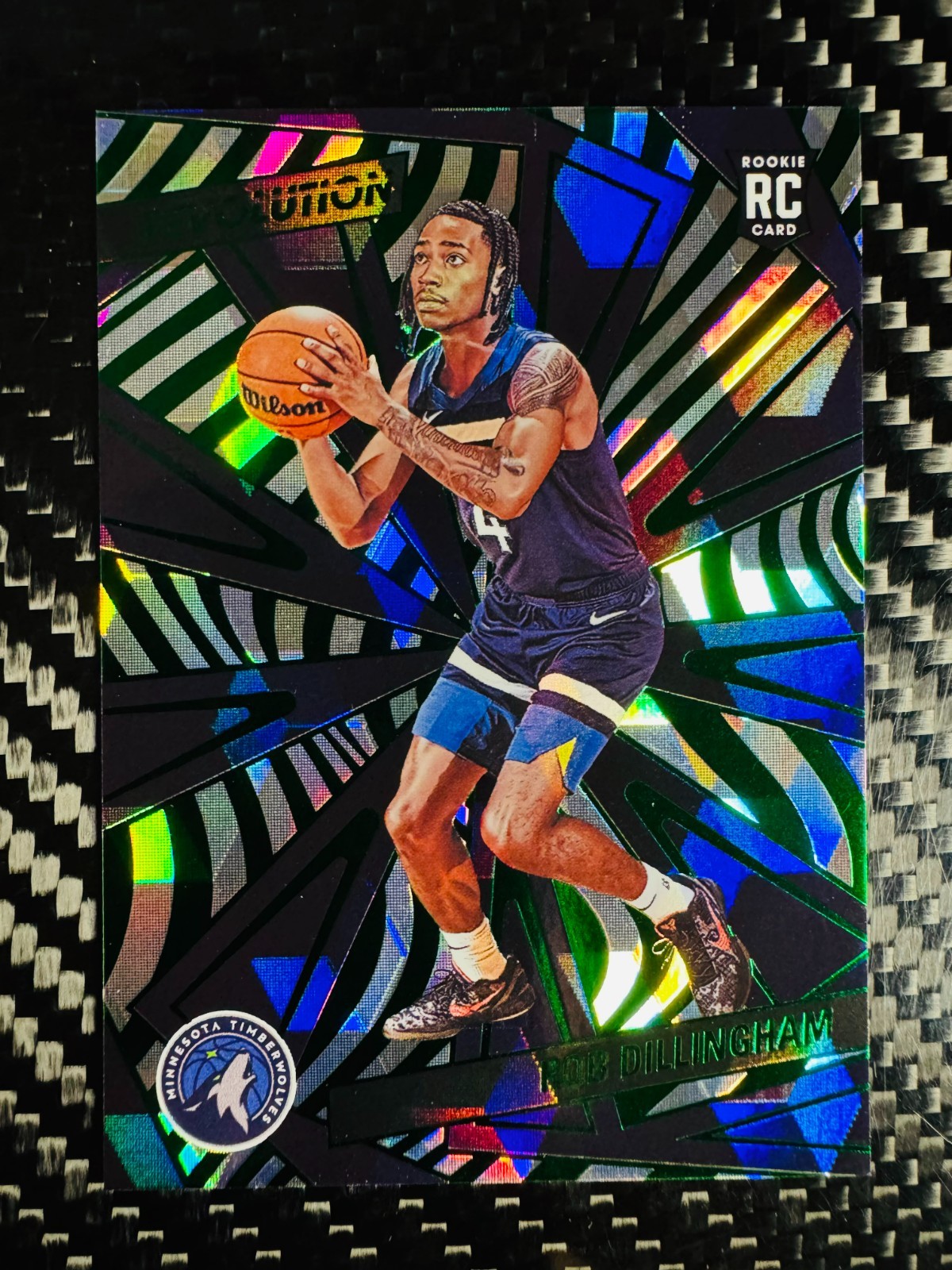 Rob Dillingham 2024-25 Panini Revolution Rookies Cubic /50 RC #105 Timberwolves