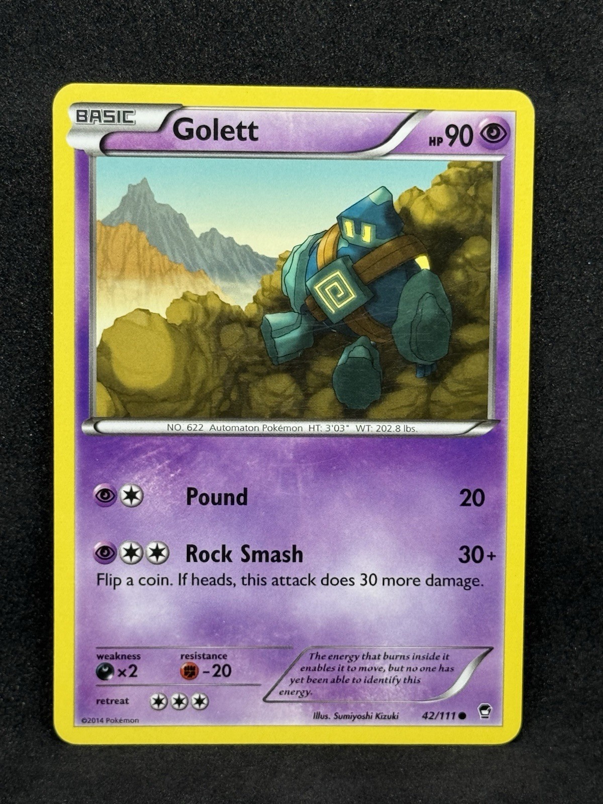 Golett 42/111 - Pokemon XY Furious Fists Card MP